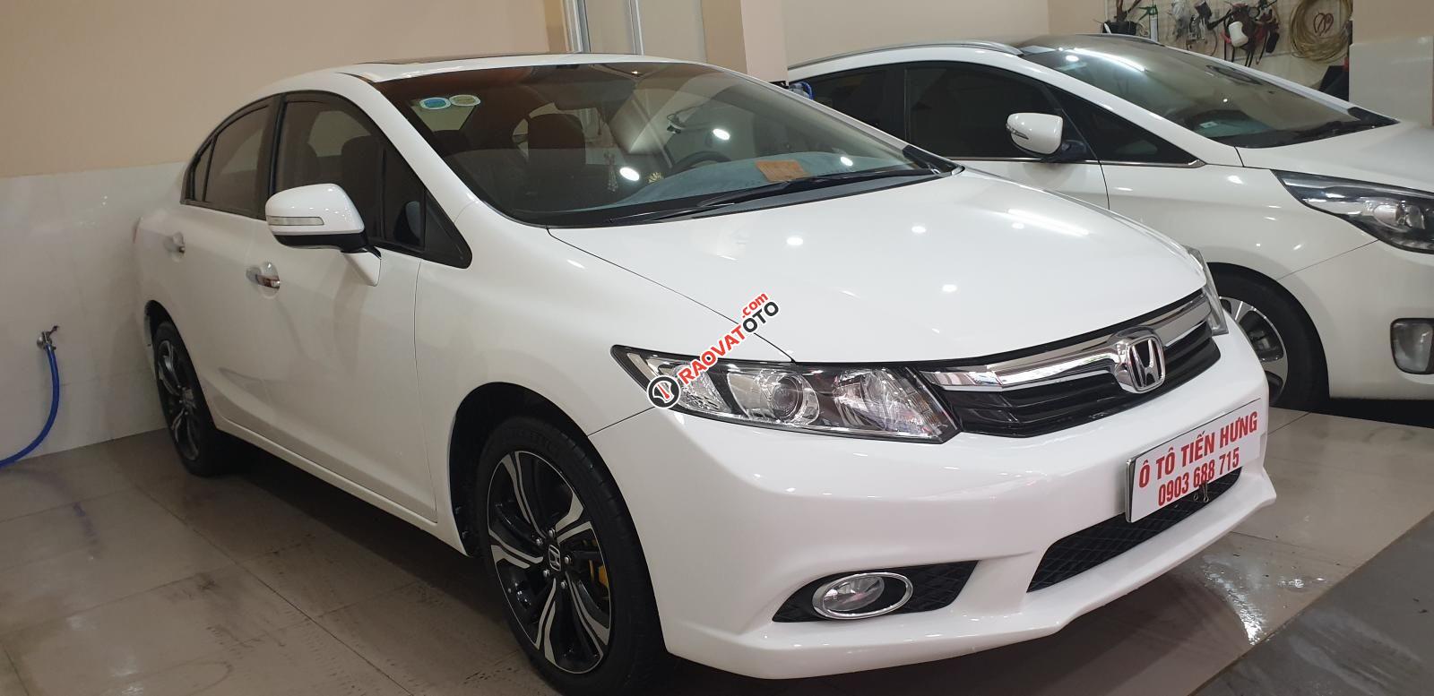 Bán Honda Civic máy 2.0 số tự động đời T12/2014 màu trắng tuyệt đẹp mới 80%-6