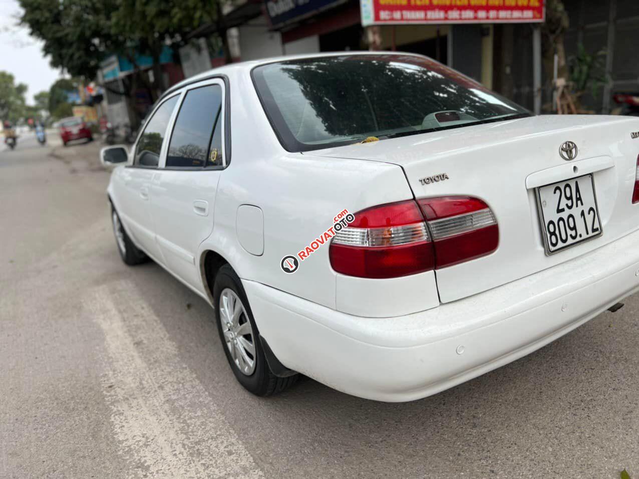 Xe Toyota Corolla 1.3 MT sản xuất năm 2001, màu trắng-0