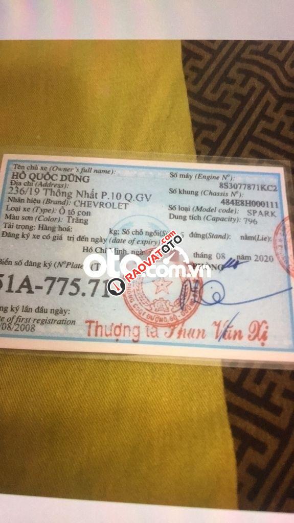 Bán Chevrolet Spark LT sản xuất 2008, màu trắng chính chủ-0