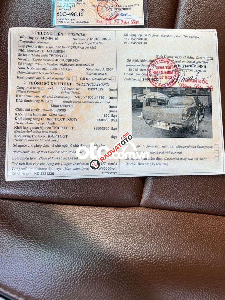 Bán ô tô Mitsubishi Triton GLS MT năm sản xuất 2009, màu xám, nhập khẩu nguyên chiếc-4