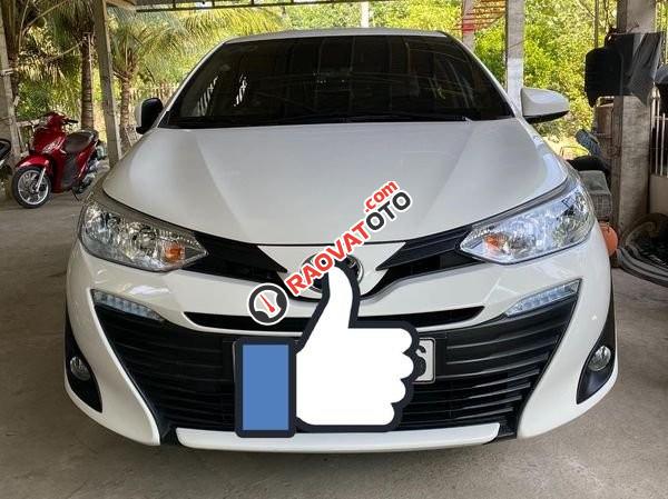 Bán Toyota Vios MT năm 2019, màu trắng, keo chỉ nguyên xe, check hãng thoải mái-0