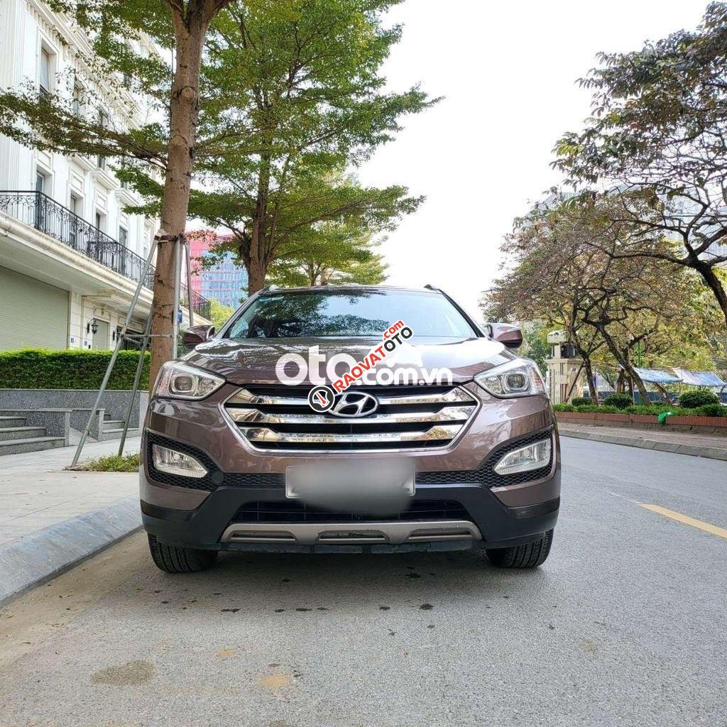 Xe Hyundai Santa Fe 2.4 năm sản xuất 2013, màu nâu, nhập khẩu -2