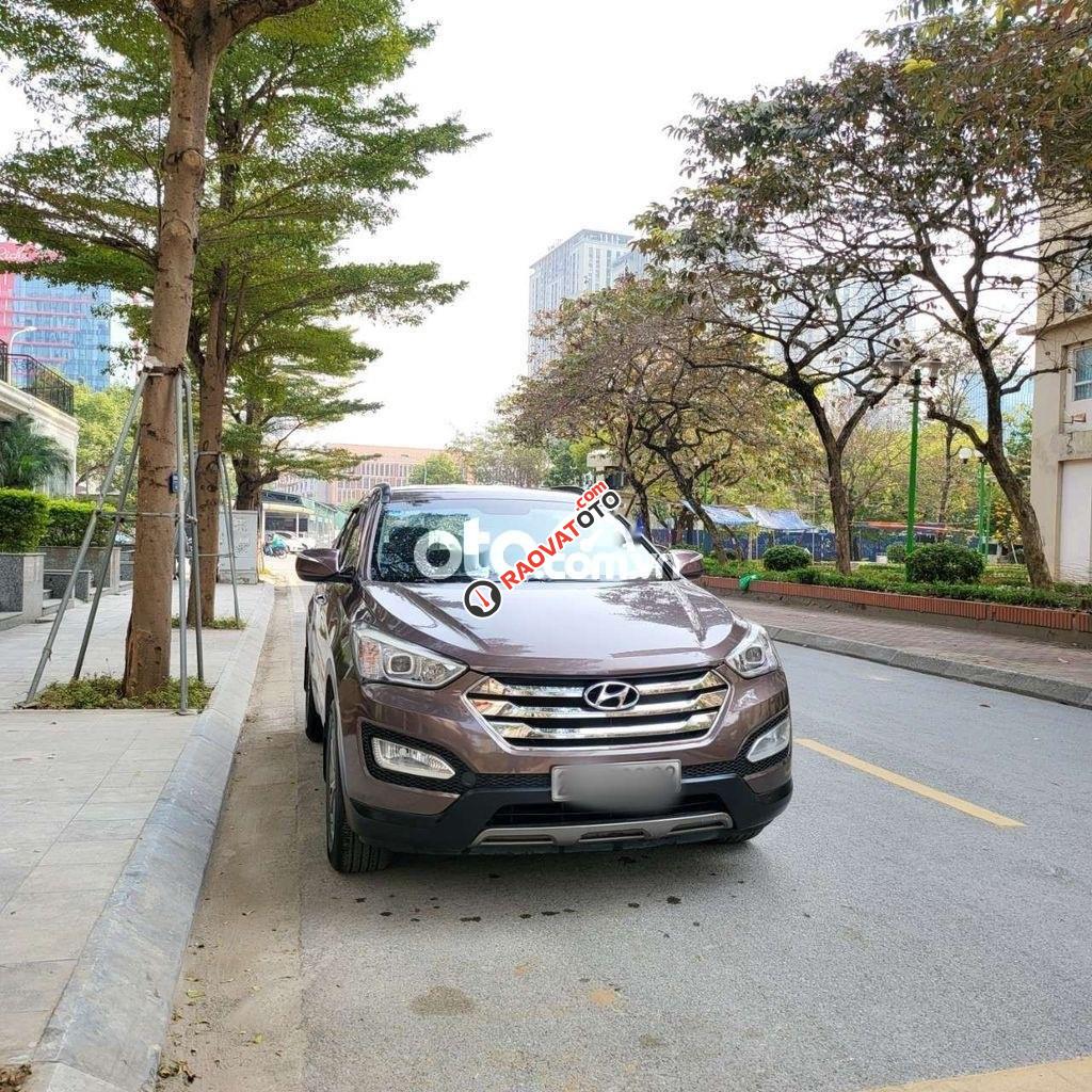 Xe Hyundai Santa Fe 2.4 năm sản xuất 2013, màu nâu, nhập khẩu -1