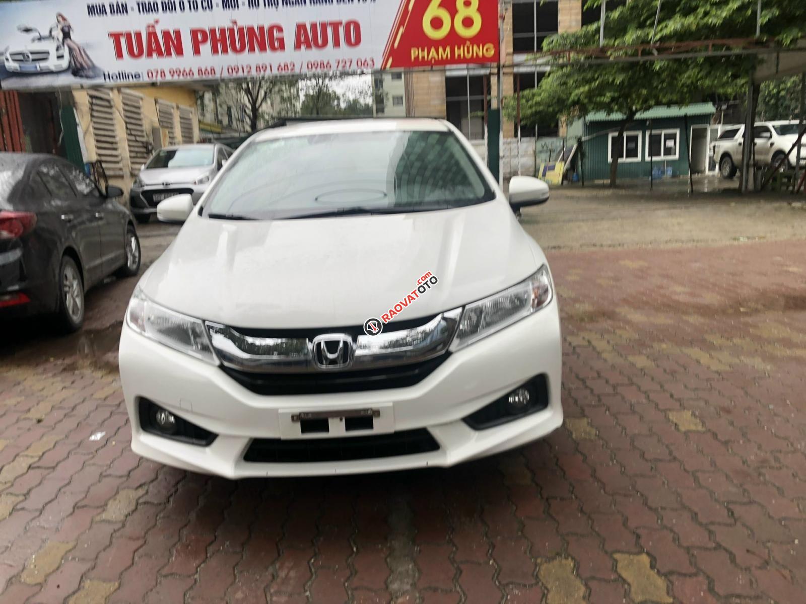 Bán Honda City CVT năm 2017, màu trắng, xe đẹp cam kết chất lượng-0