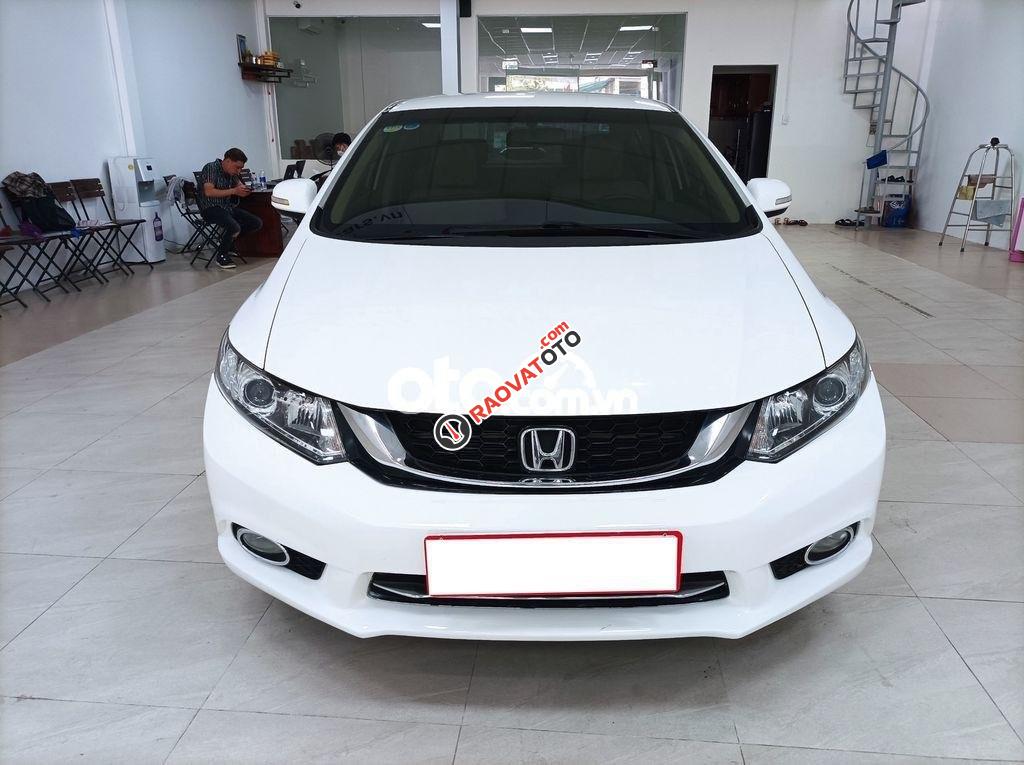 Bán Honda Civic 1.8 AT sản xuất 2015, màu trắng, giá tốt-0