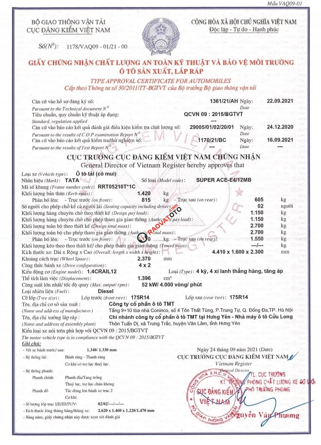 Bán xe Tata 1,2 tấn nhập Ấn Độ máy dầu duy nhất phân khúc-8