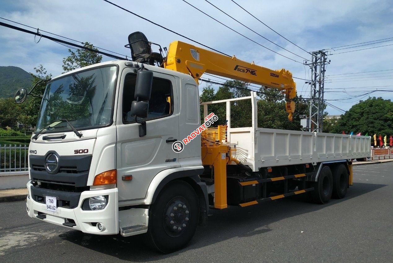 FM8JW7A đóng thùng lửng lắp đặt cần cẩu 746L SooSan-1