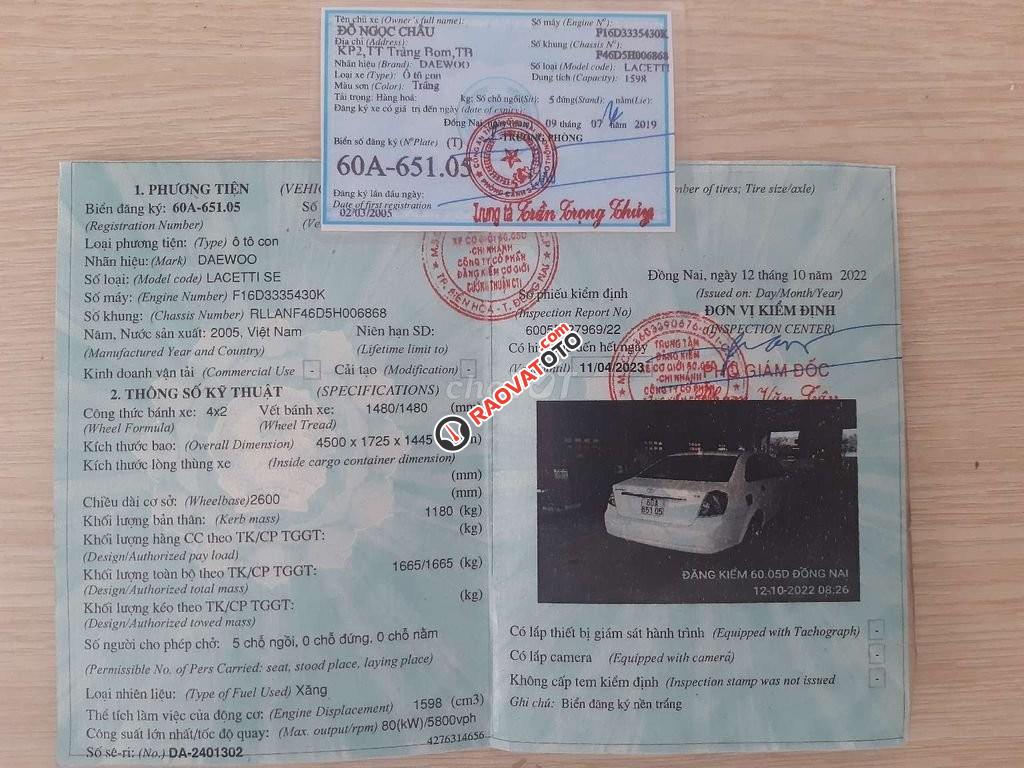 DAEWOO LACETTI 2005. CHÍNH CHỦ-10