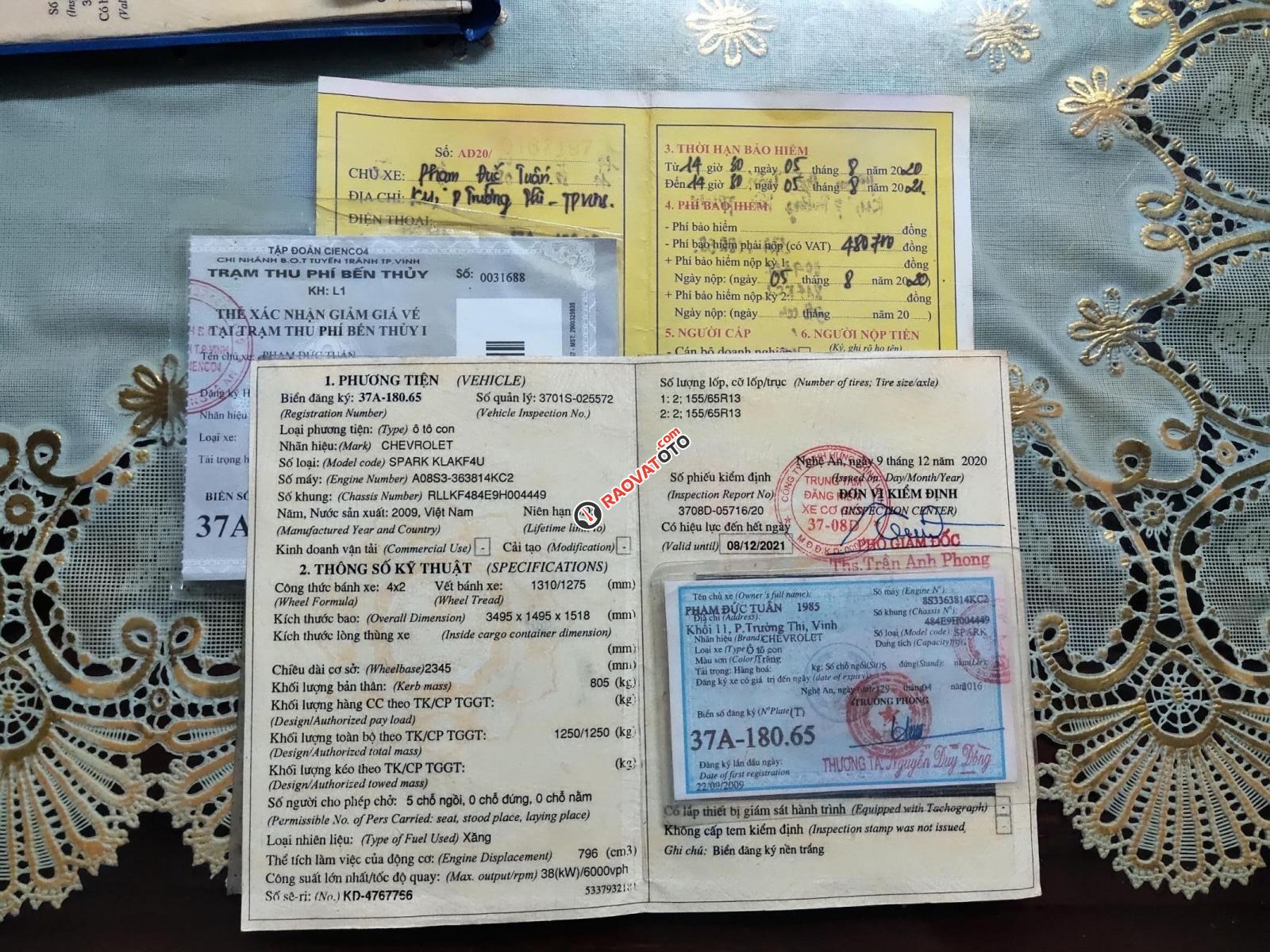 Cần bán xe Spark 5 chỗ, màu trắng-5