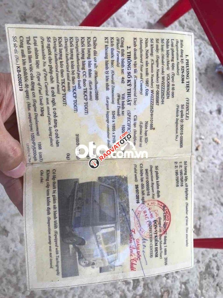 Bán xe VOLKWAGEN của Đức sx năm 1987 8 chỗ-4