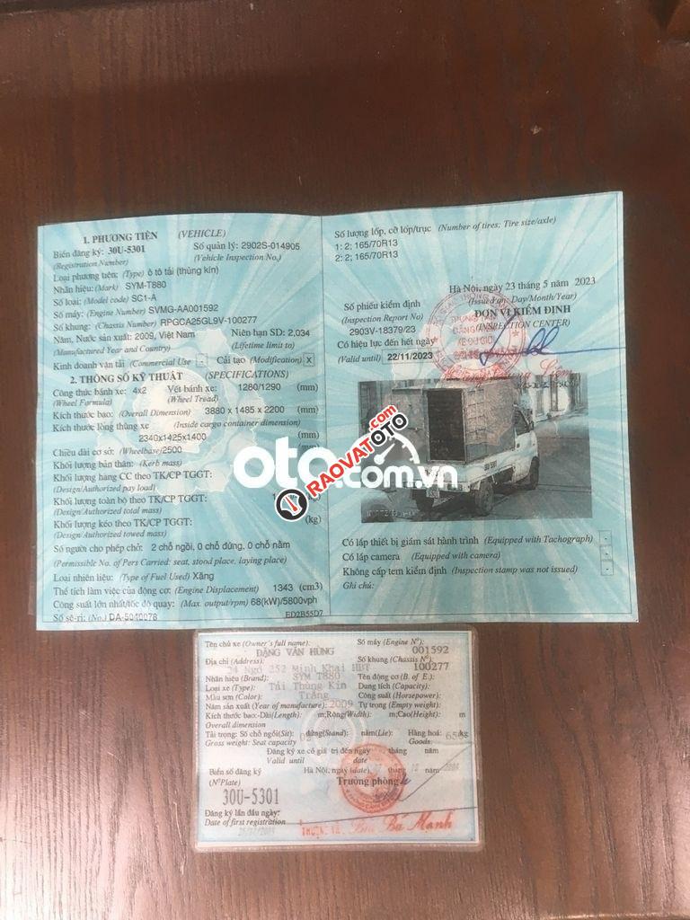Bán xe tải chính chủ SYM T880 2009-3