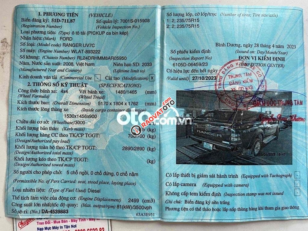 ford ranger số sàn 2cần 2008-9