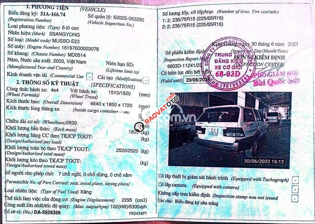 Xe Gia Đình,Musso 7 chỗ,Đời 2003.-7