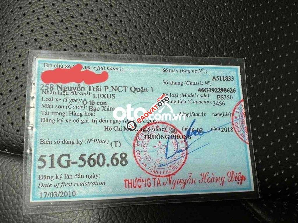 Bán Lexus ES 350 2008 DK lần đầu 2010-7