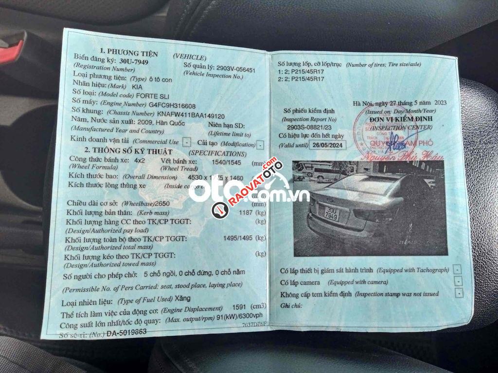 bán kia forte 2009 sli . 1 chủ từ mới-4