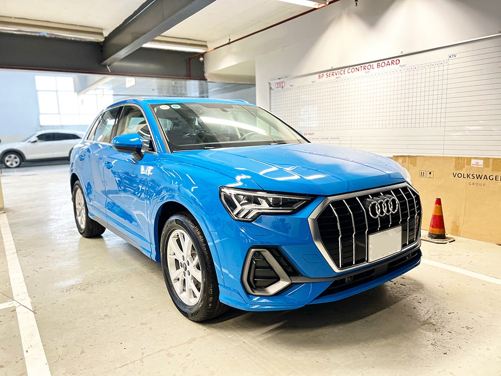 Bán Audi Q3 2023 bản S-line mới 100% màu Xanh Turbo đậm chất thể thao và nổi bật-0