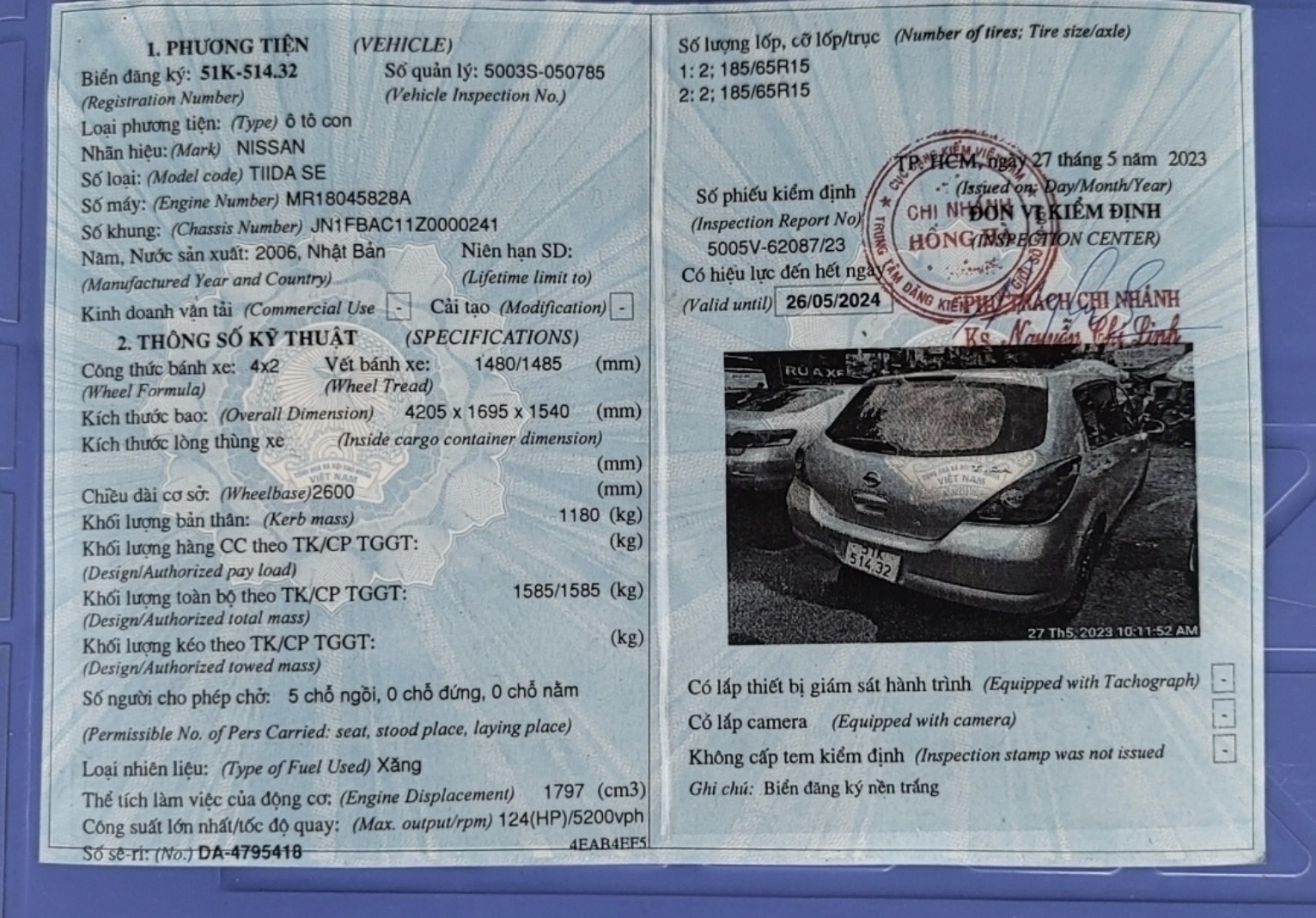 Chính chủ bán Xe NISSAN TIIDA sx năm 2006 -Nhật Bản -4