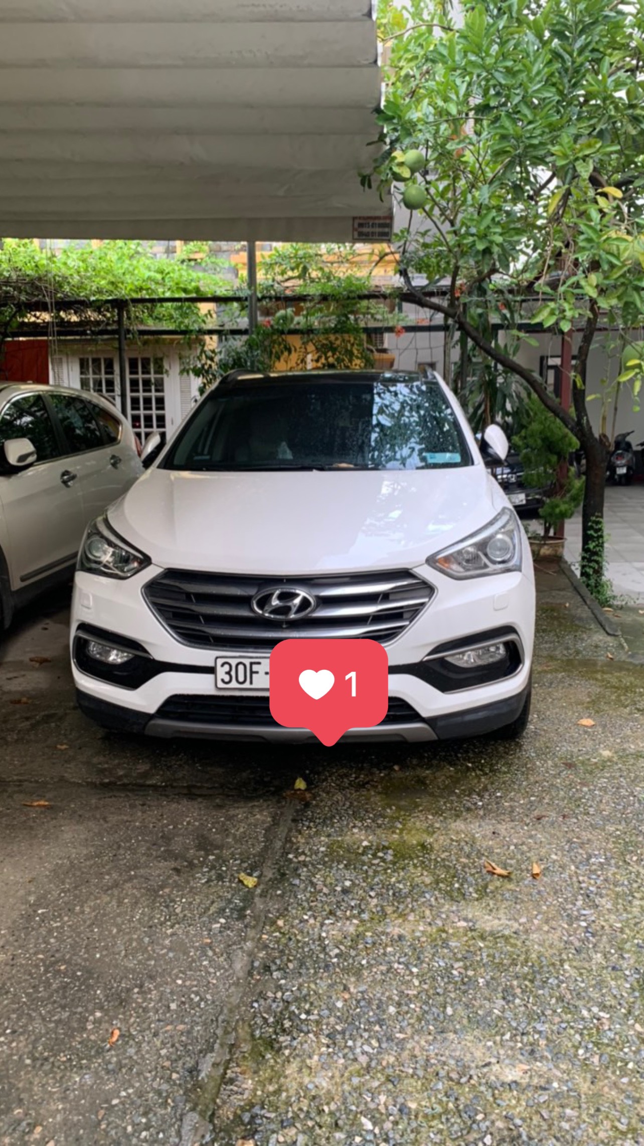 Chính chủ bán xe Santafe 2018- Màu trắng- bản full cao cấp ,cửa sổ trời-0