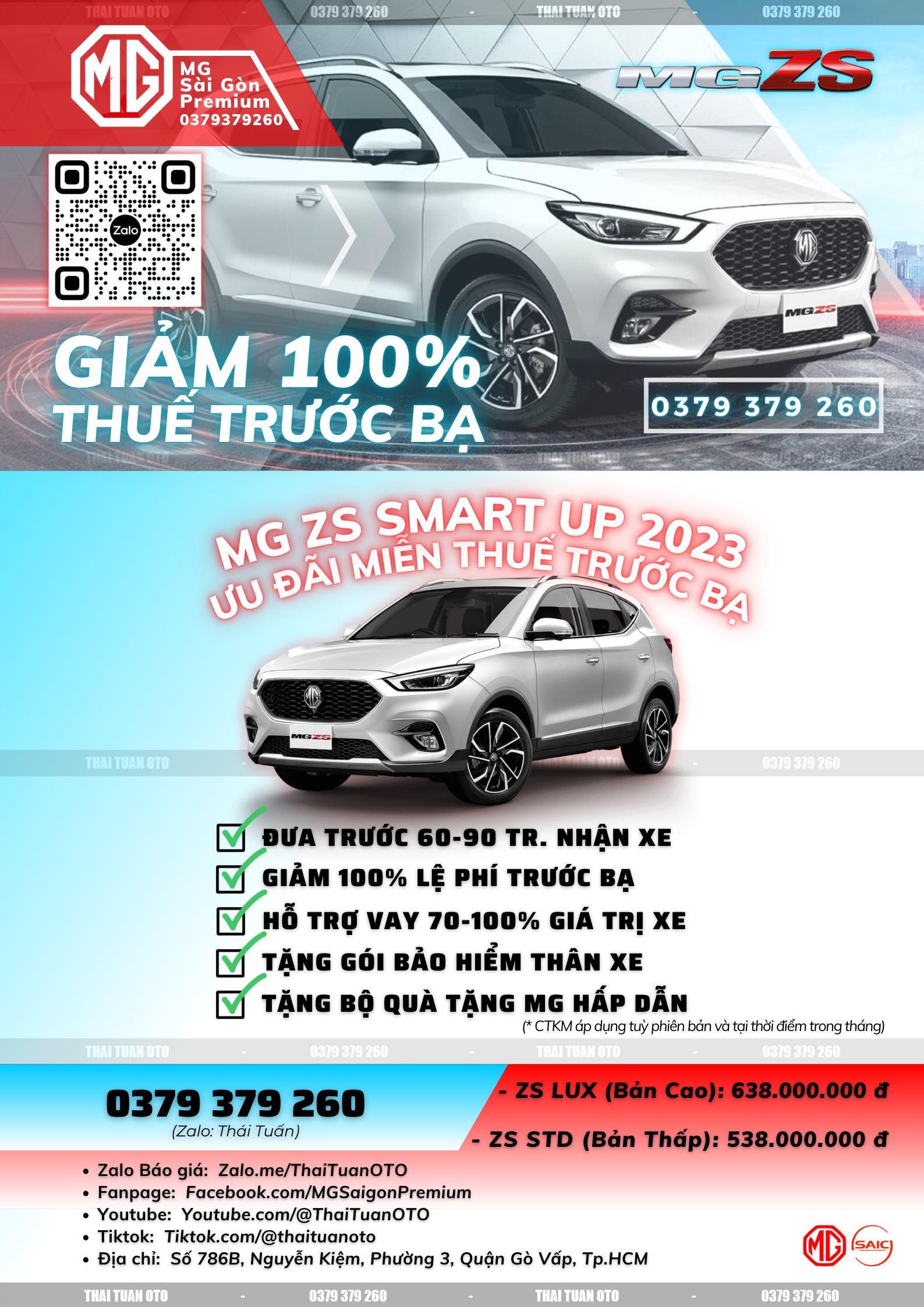 MG ZS MỚI 2023 NHẬP THÁI (8O-1OO TR nhận xe)-10