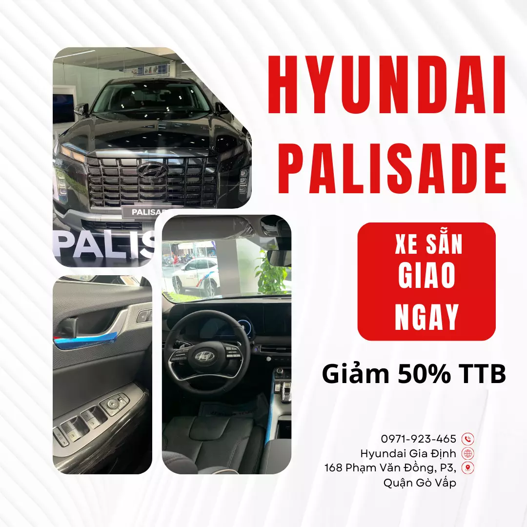 ƯU Đãi THÁNG 12 - 2  DÒNG XE CAO CẤP NHÀ HYUNDAI CUSTIN VA PALISADE GIẢM 50% THUẾ TRƯỚC BẠ-0