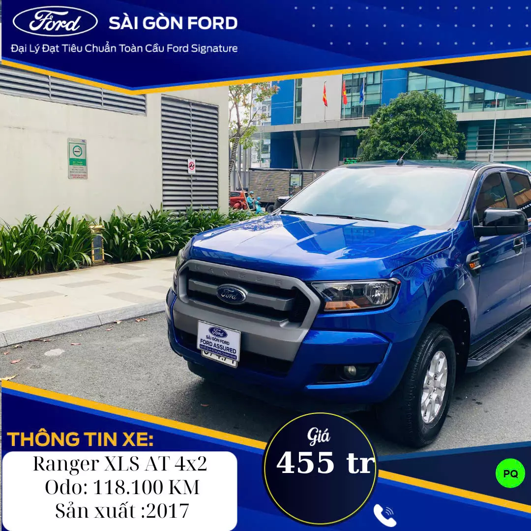 DealHot tháng 10 Ford Ranger XLS 4x2 AT chỉ 455tr-0