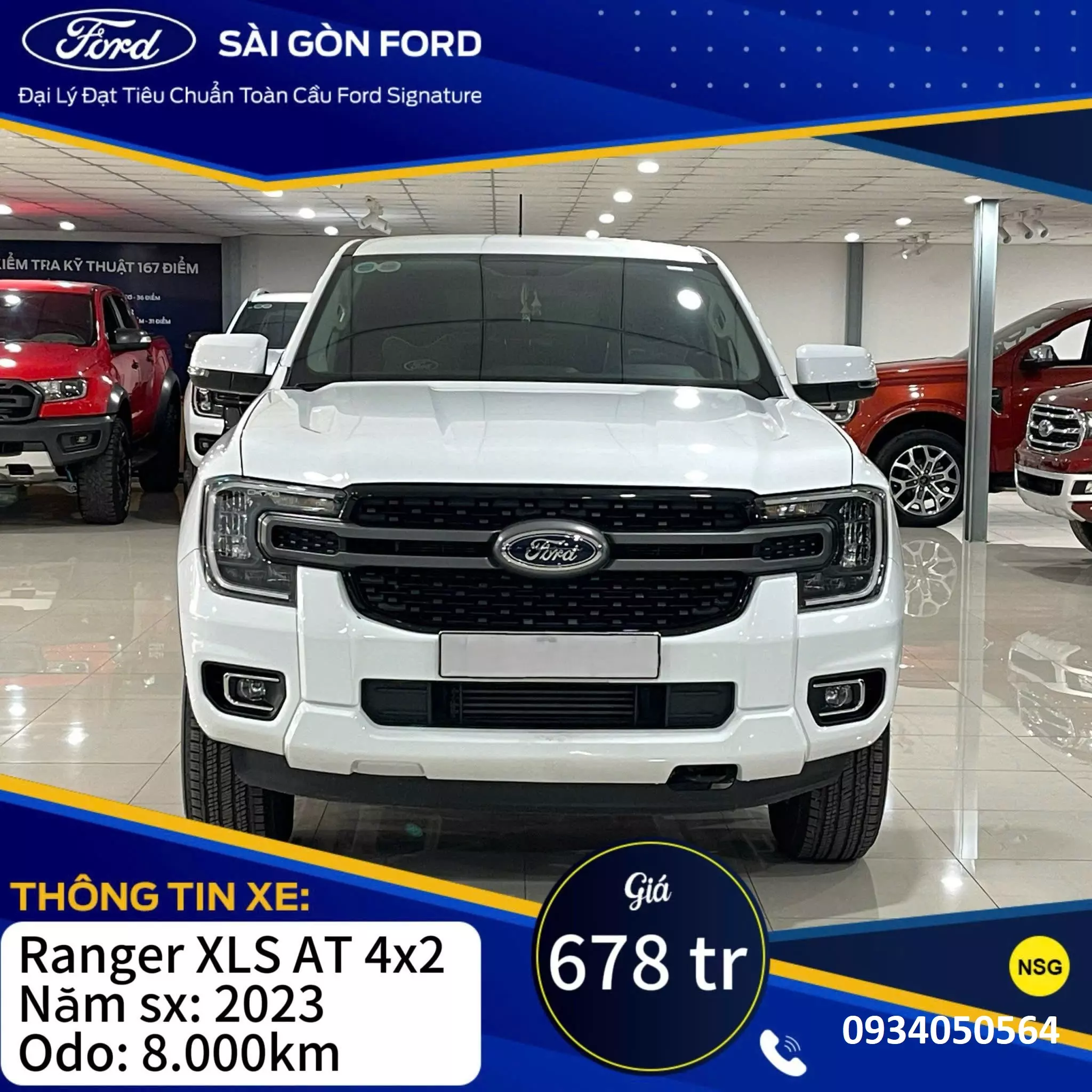 Cần bán xe Ford Ranger 2023, màu trắng, 678 triệu xem trực tiếp tại Showroom Saigon Ford-0