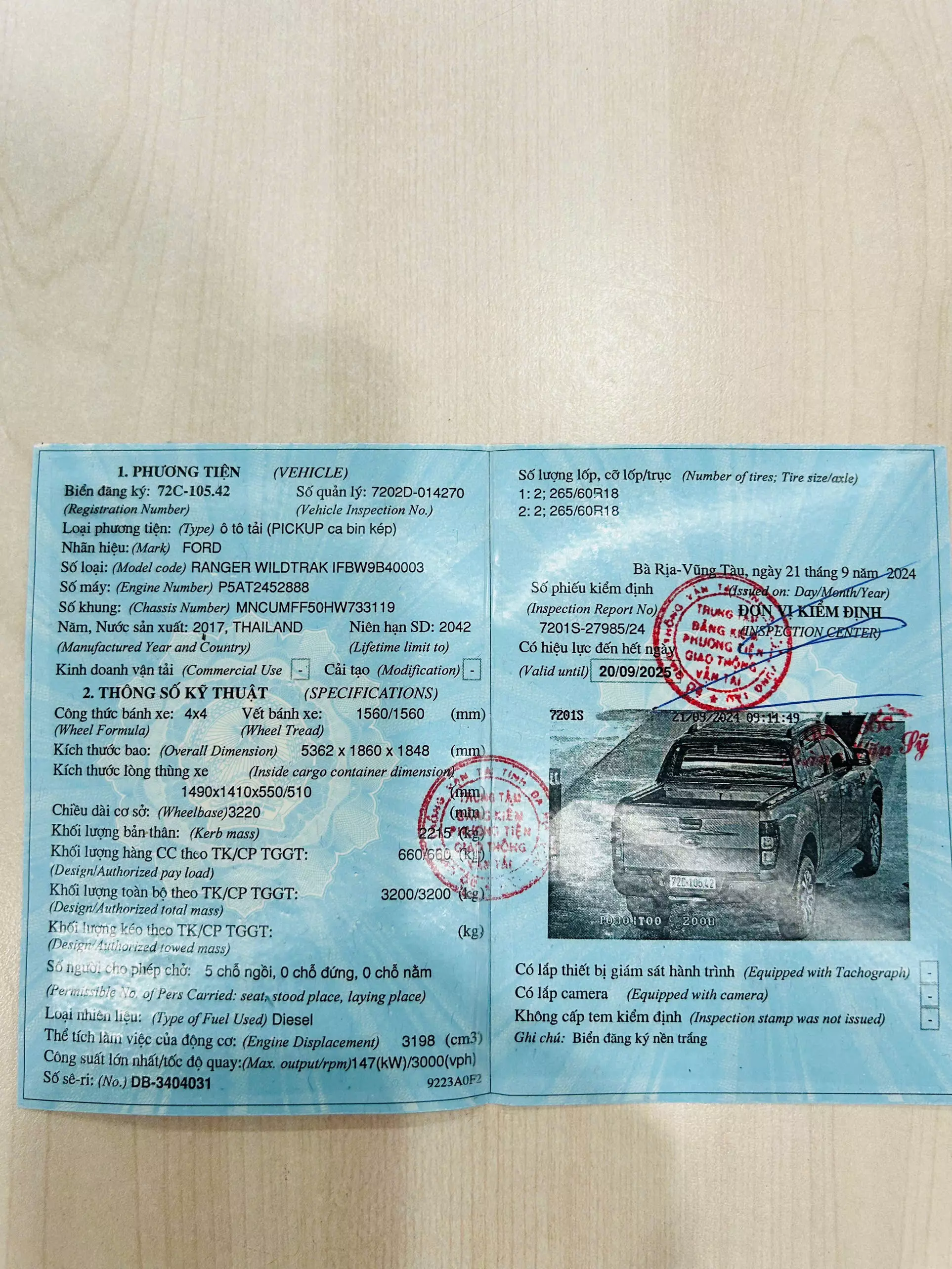 CẦN BÁN XE  FORD RANGER WILDTRAK IFBWW9B40003 SẢN XUẤT NĂM 2017-3