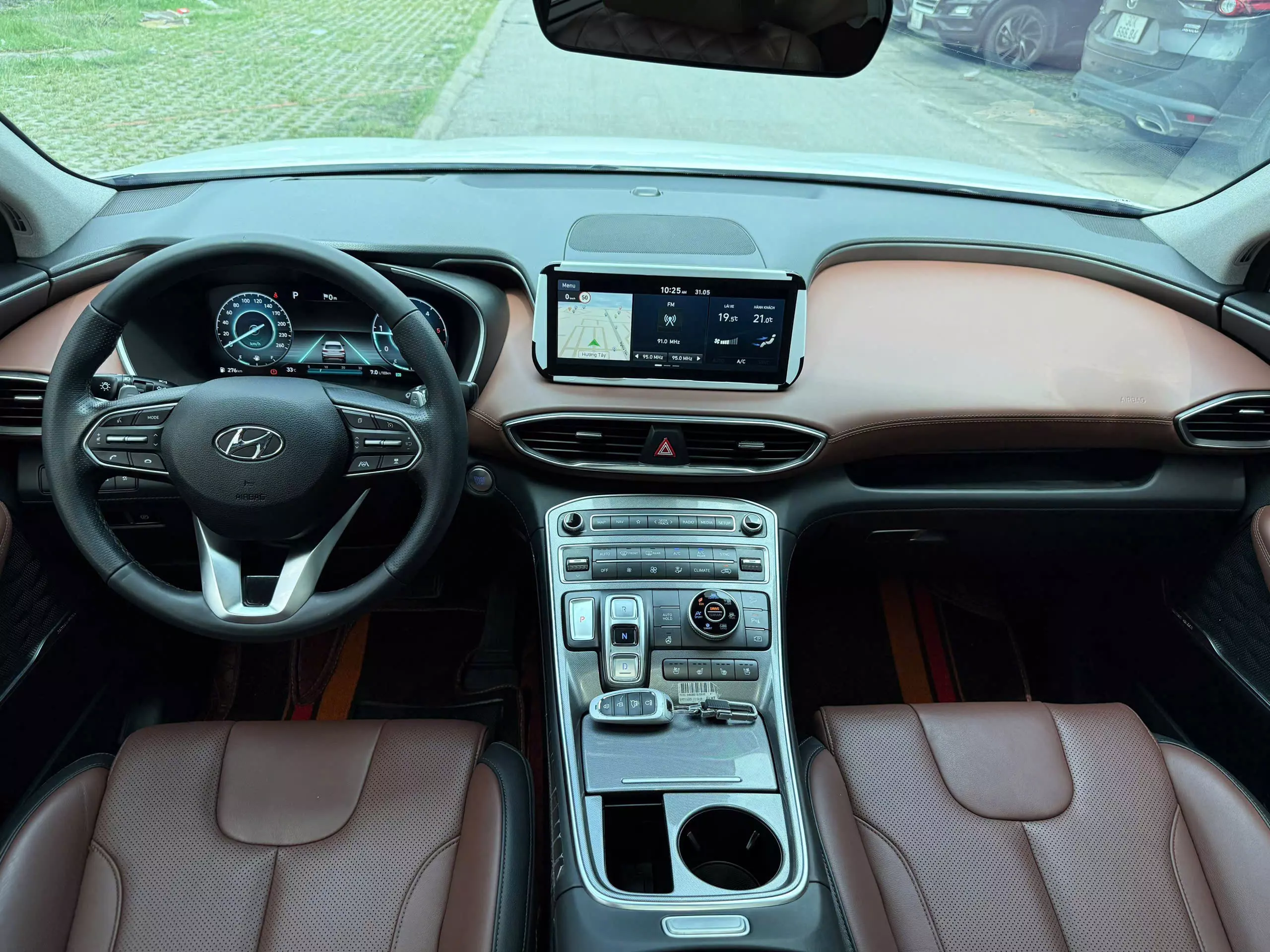 Hyundai SantaFe Cao cấp 2.2L HTRAC 2022 full dầu màu trắng. -10