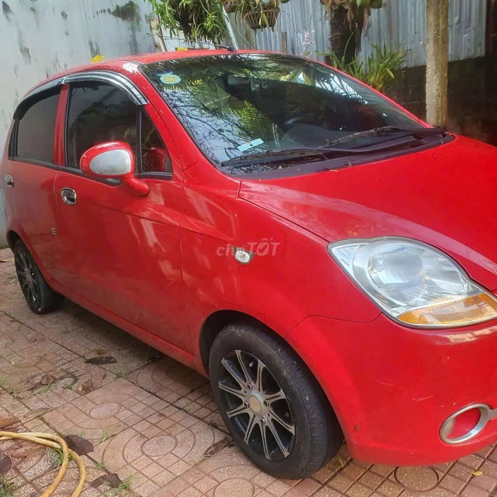 Chevrolet Spark đời 2008, màu đỏ nổi bật,-2