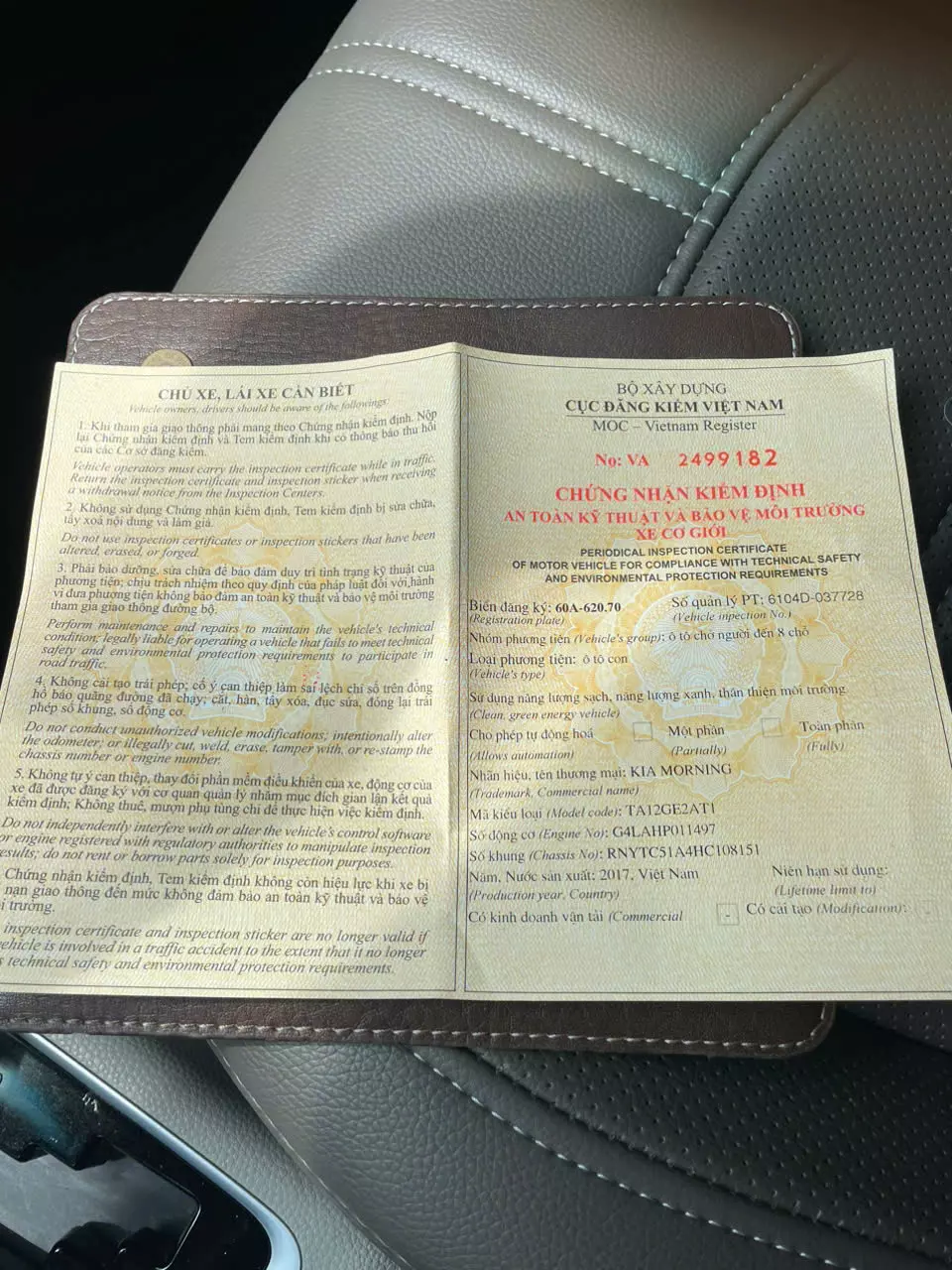 CẦN BÁN XE Ô TÔ KIA MORNING 2017 GIÁ TỐT – 250 TRIỆU-4