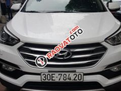 Bán Hyundai Santa Fe 2.2 AT đời 2017, màu trắng
