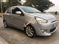 Cần bán gấp Mitsubishi Mirage MT sản xuất 2014, màu bạc, xe gia đình sử dụng tiết kiệm nhiên liệu