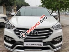 Bán xe Hyundai Santa Fe 2.2 AT 2017, màu trắng