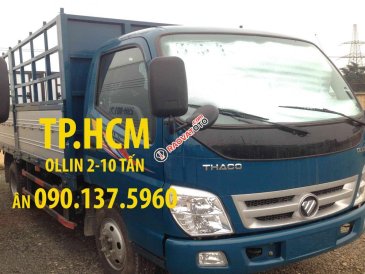 TP. HCM Thaco Ollin 345 năm 2017, thùng kín tôn đen có cửa hông