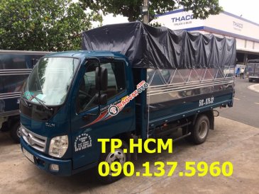 TP. HCM Thaco Ollin 345 đời 2017, màu xanh, giá tốt mui bạt tôn đen