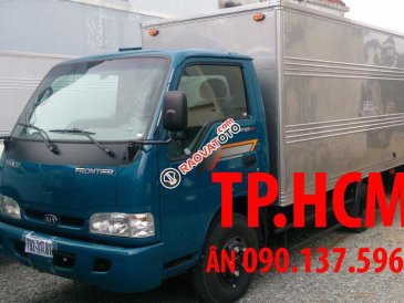 TP. HCM bán Kia K165 đời 2017, màu xanh lam, giá tốt thùng kín tôn đen một lớp