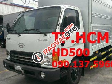 TP. HCM Hyundai HD650, màu trắng, nhập khẩu, 589tr thùng mui bạt, tôn đen