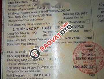 Cần bán Thaco Towner sản xuất năm 2010, màu trắng
