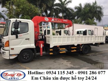 Bán xe tải Hino FC 4.6 tấn + xe gắn cẩu+ giá cạnh tranh+ hỗ trợ trả góp 70%+ thủ tục vay đơn giản