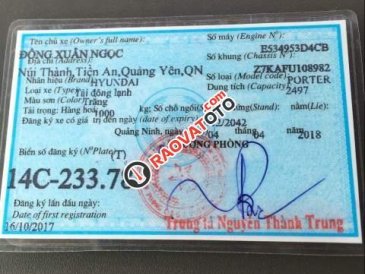 Bán Hyundai Porter 2014, màu trắng, xe nhập, 500 triệu