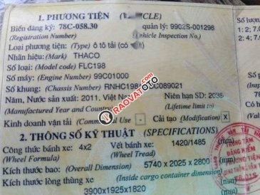 Bán xe Thaco FORLAND sản xuất 2011, giá cạnh tranh