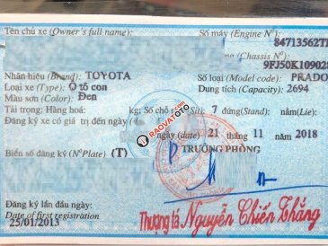 Bán Toyota Prado TXL 2.7L sản xuất năm 2013, nhập khẩu Nhật Bản số tự động