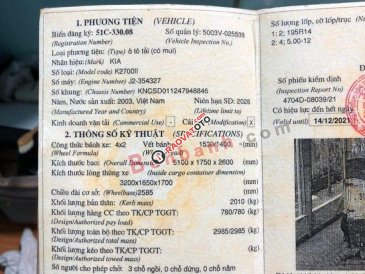 Bán Kia K2700 sản xuất 2003