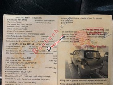 Xe Toyota Yaris 1.3 AT đời 2008, màu bạc, nhập khẩu