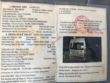 Bán xe Ford Transit Mid 2015, màu bạc, giá 330tr