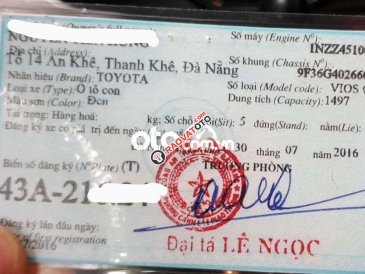 Bán ô tô Toyota Vios G sản xuất 2016, giá 420tr