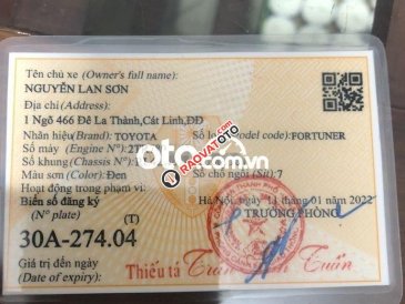 Xe Toyota Fortuner V năm 2014, màu đen giá cạnh tranh