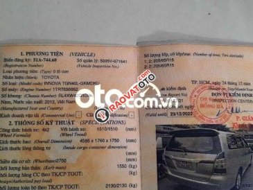 Bán xe Toyota Innova E năm sản xuất 2013, màu bạc, cam kết máy móc hộp số nguyên zin