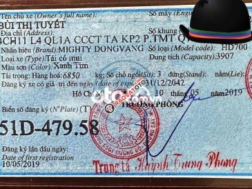 Hyundai 7 tấn đăng ký 2019